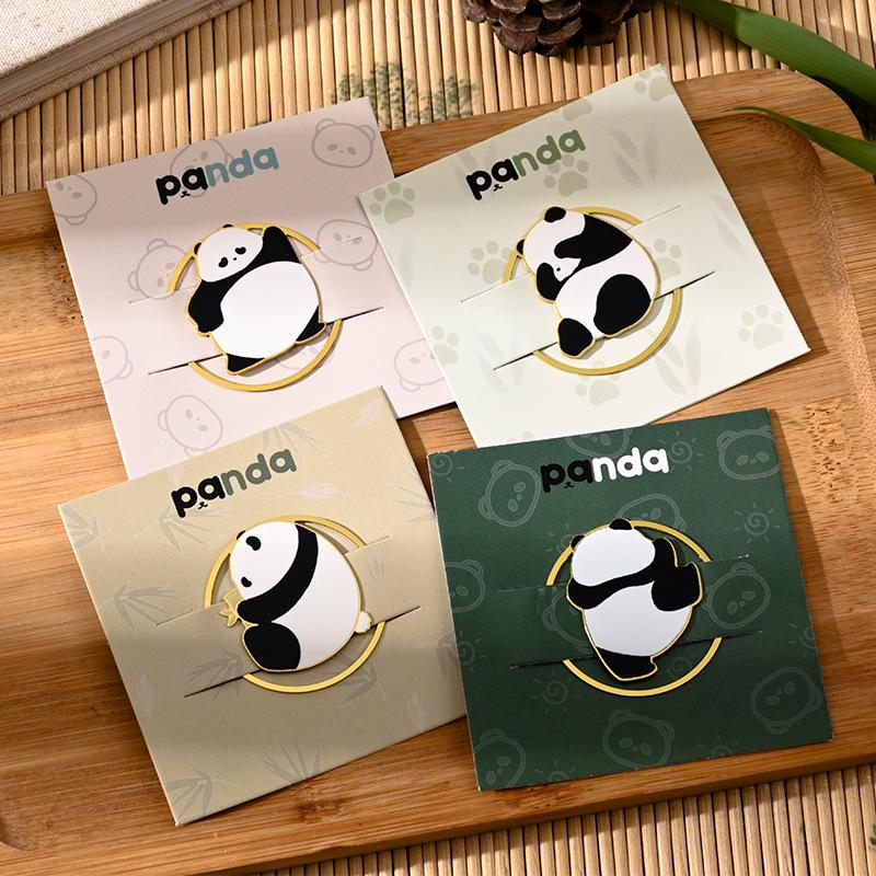 Exquisite Panda Metal Bookmark: Chinese Style Student Page Holder - Practical, Creative, and Cultural Gift