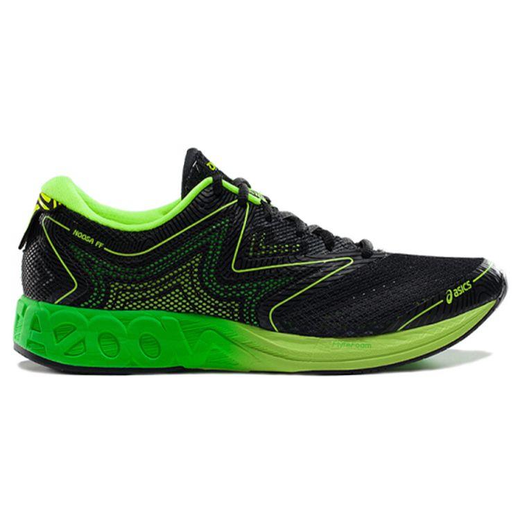 Asics Noosa FF Low Top Running Shoes Men Sneakers Black Green T722N-9085