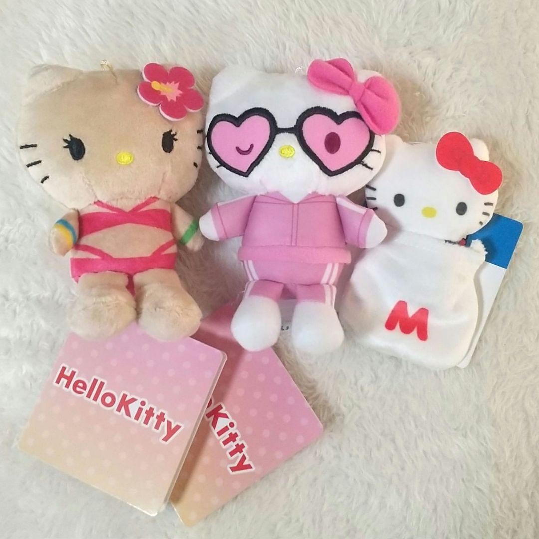 Hello Kitty mascot 3 types set SEGA new unused