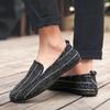 Fashion Man Shoe Ethnic Style Black Flat Breathable Slip-on Sneakers Designer Luxury Retro Hiking Classic Original Casual Shoes for Men