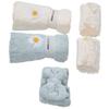 Bath Sheets Daisy Pattern Coral Velvet Blue White Soft Fluffy Highly Absorbent Durable Bath Towels