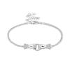 Orstarry S925 Silver Bracelet Chain Lucky Hand Rose Infinite Love Bow Bracelet Chain Charms Jewelry Gift For Women