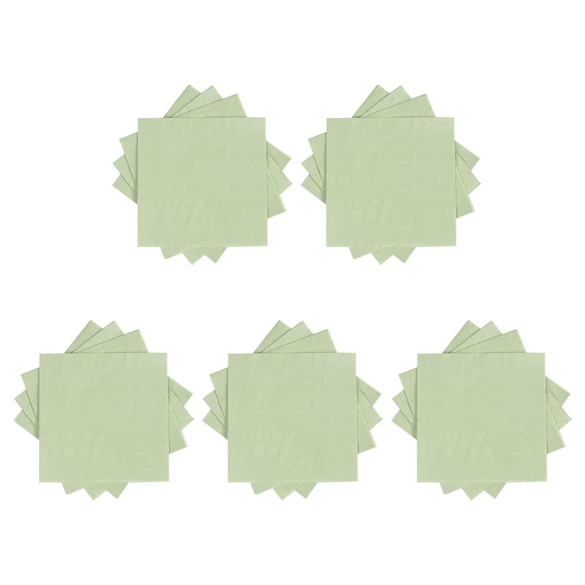 

20Pcs Sage Green Paper Cocktail Napkins Disposable Wedding Soft For Birthday Dinner Party Bridal Shower Home Kitchen Portable Bag Package зелёный