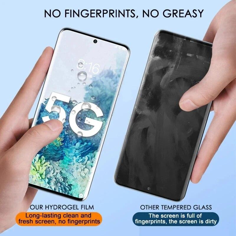 4 stk Hydrogel-film for Samsung Galaxy S24 S23 S22 S21 S20 Ultra S10 S9 Plus A12 A34 A54 A53 A52 A33 A32 A71 Skjermbeskytter