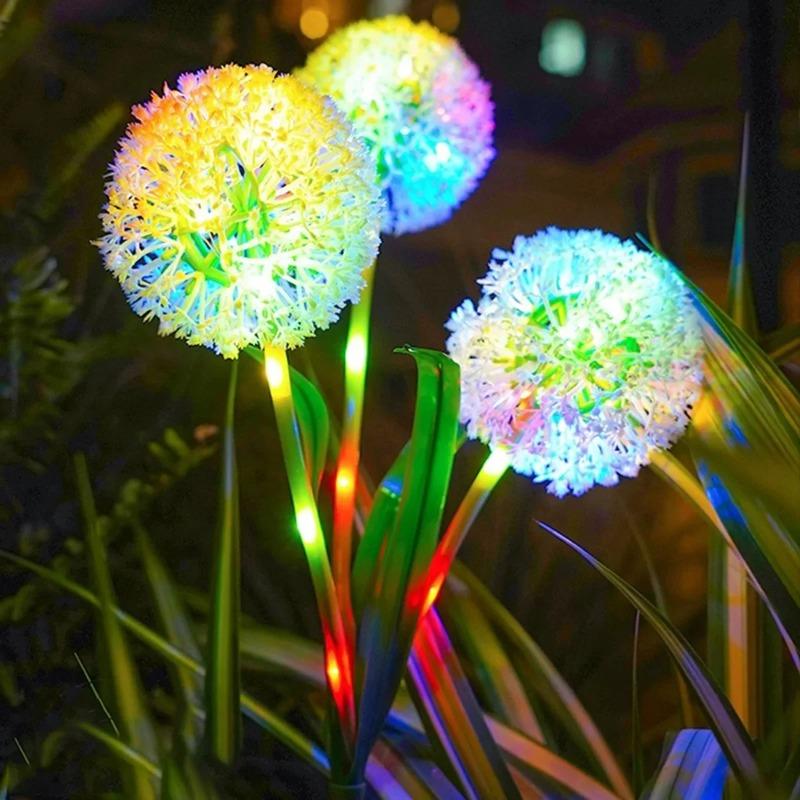 Solar 3-Head Dandelion Light, Outdoor Waterproof Lawn Lamp, Courtyard & Terrace Landscape Atmosphere Decorative Light