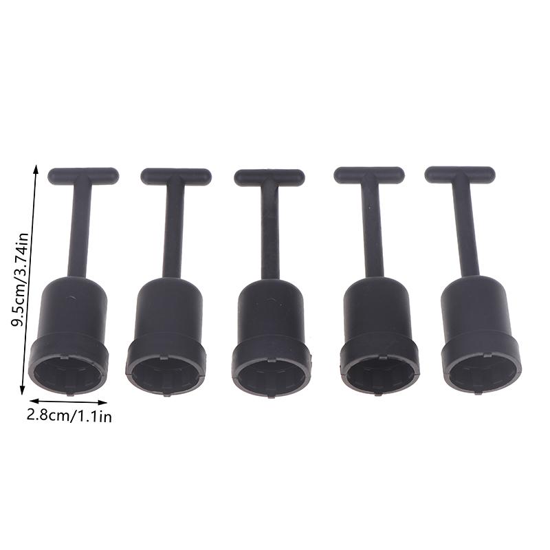 5 Pcs G9 Sleeve For Lamp Cap Outer Ring,G9 Socket Ring Removal Tool,Black Pvc Plastic Wrench And T-Type Fast Dual-Use Sleeve