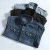 Cozy Up Men's Long Sleeve Double Pocket Snap Denim Shirt