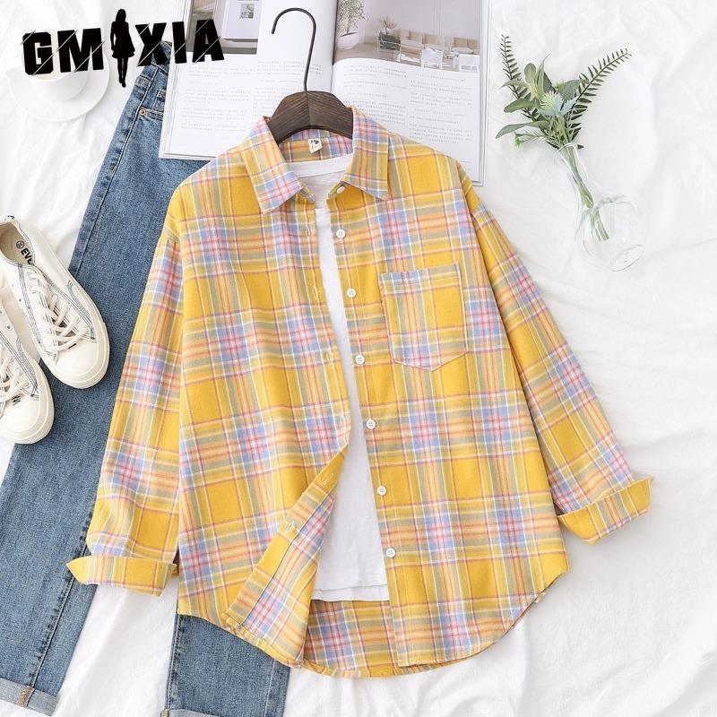 GMXIA Women's Fashion Casual Long Sleeve POLO Neck Blouses & Shirts