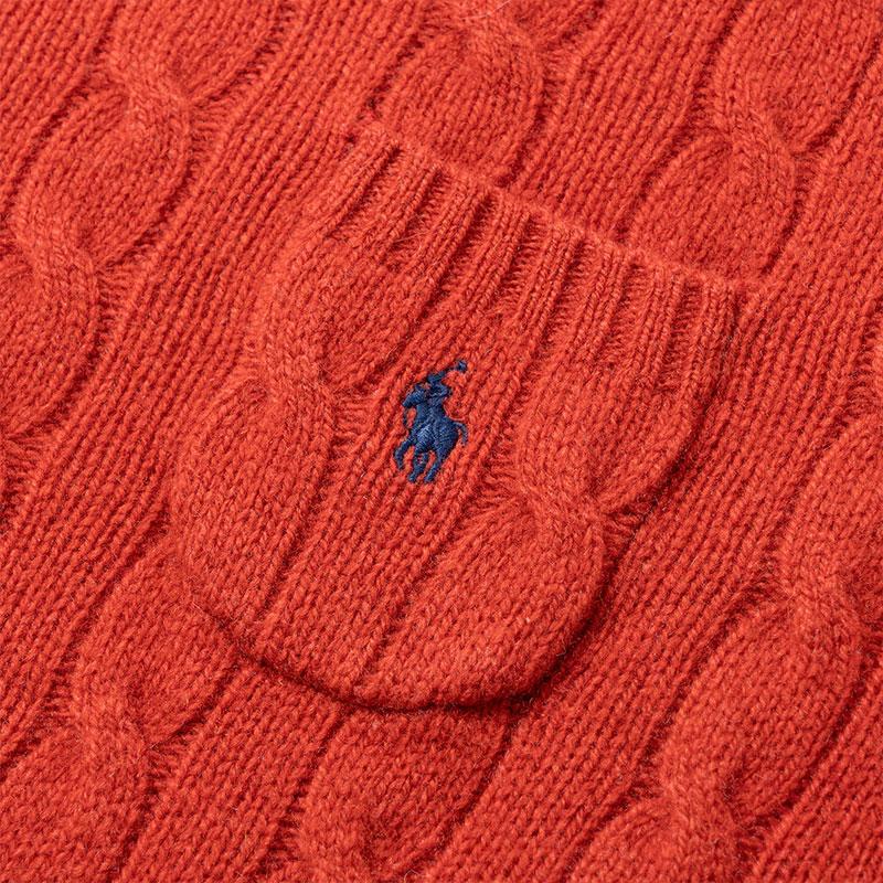 Polo Ralph Lauren Solid Color Crew Neck Pullover Short Sleeve Sweater Women Sweater Red 211910423-002