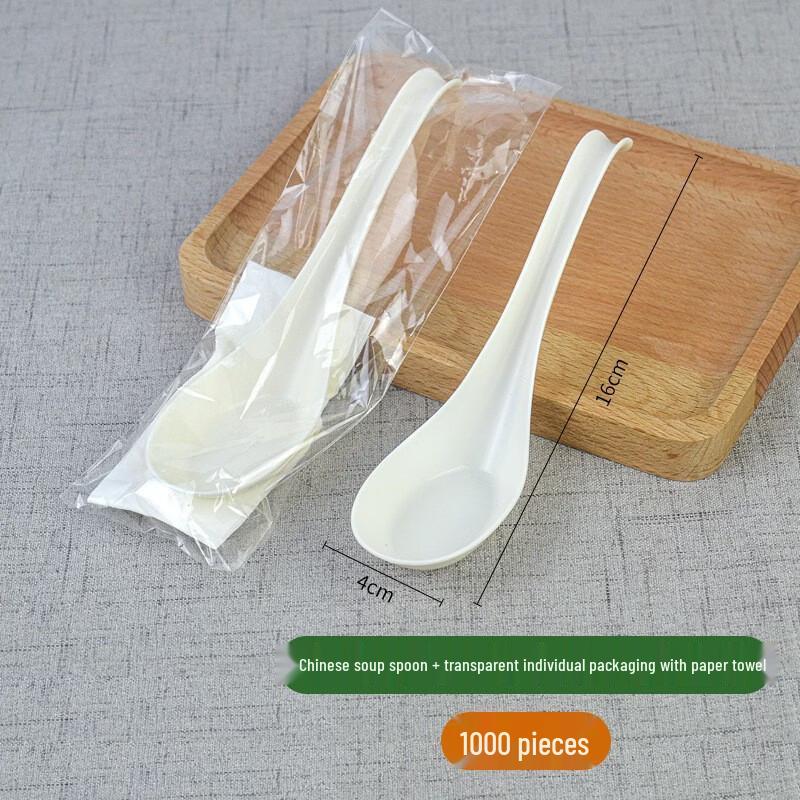CHULV Starch-Based Disposable Soup Spoons