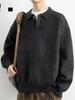 Men's Plus Size Retro Lapel Knitwear Sweater - Autumn/Winter Casual Versatile Style