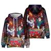 Dandadan 3D-Druck Hoodie Unisex Anime Pullover Sweatshirt Kordelzug Vollcharakter Langarm Streetwear Kapuzenoberteil Für Anime-Fans