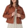 Womens/Ladies Faux Leather Zipped Biker Jacket