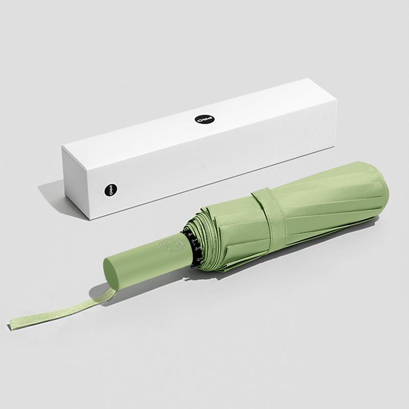 Automatic umbrella men's and women's folding sun umbrella, enlarged reinforcement, weather and rain dual-purpose sun protection