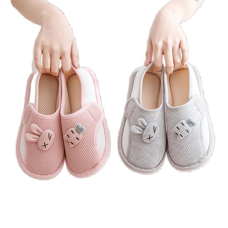 Hausschuhe Sommer dünn weichsohlig atmungsaktiv Tasche mit rutschfesten Mutterschuhen Indoor Wochenbett dicksohlige Mutterschaftspantoffeln