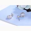 Diamond Round Earrings 1 Pairs Shiny Zircon Stud Earrings for Women Vintage Wedding Jewelry Classy and Elegant Trendy Girl Gift