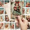 32pcs, vintage Christmas postcards, Santa Claus, birthday/anniversary gifts, collectibles, suitable for gifting, and mailable.