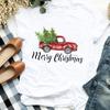 Women Lady Deer Animal Cartoon Print Printing Merry Christmas Womens Clothes Shirt T Tee For Tshirt