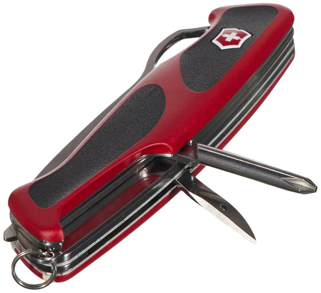 VICTORINOX Ranger Grip 78 M Swiss Army Knife Multifunctional Knife Outdoor Large Blade with Lock Includes Phillips Screwdriver Swiss Made with 12