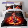 Name Custom Guitar Pattern Bedding Set Quilt Cover Pillowcase Home Decor Gift (1 * duvet cover + 2 * pillowcase, without core)