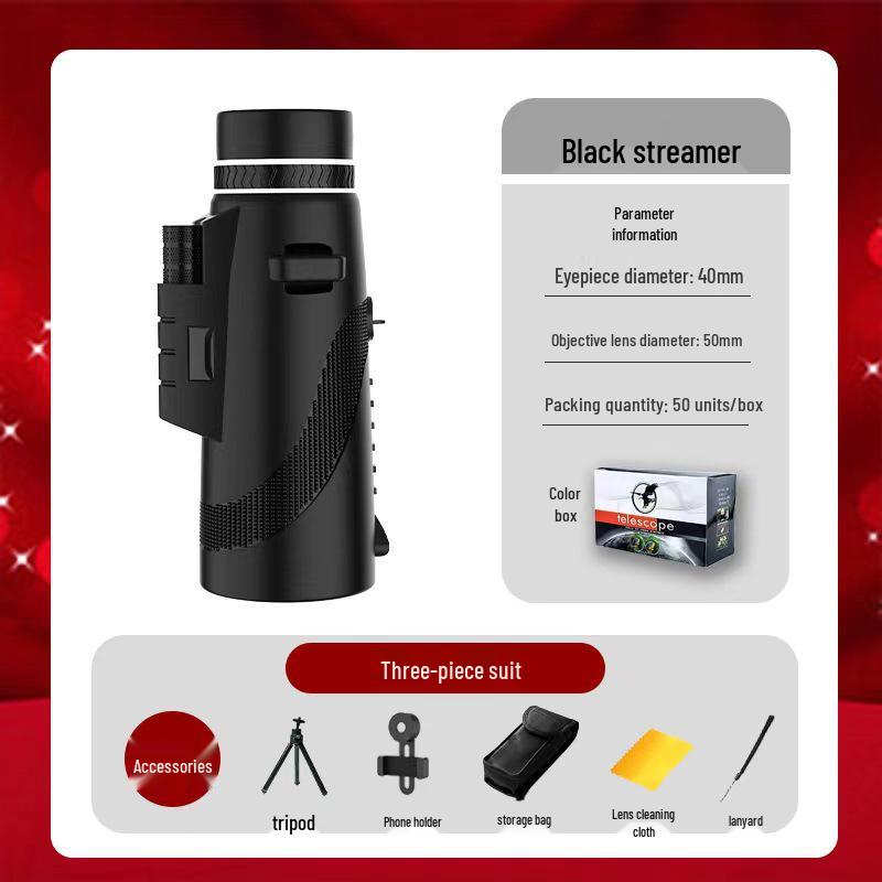 High-Definition Monocular Telescope with Night Vision for Outdoor and Mobile Photography