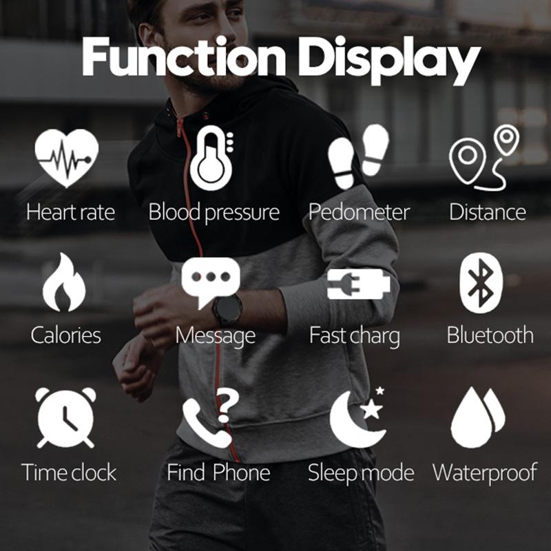 NORTH EDGE NL03 Men's Smart Watch 1.28" Touch Screen Fitness Sport Heart Rate Blood Pressure Monitor Unisex Bluetooth Smartwatch