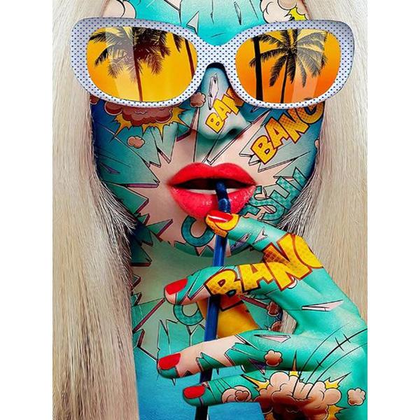 

DIY алмазная живопись абстрактный цвет женщина алмазная мозаика полная алмазная вышивка алмазные аксессуары украшение комнаты Full Round 20x30CM