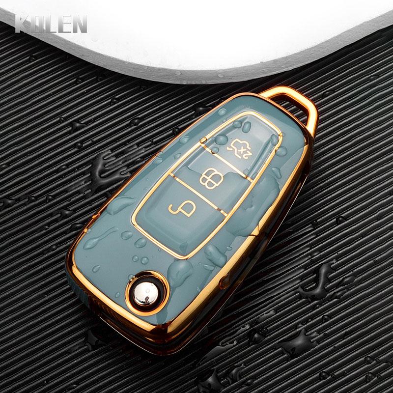 Neue TPU Auto Fernbedienung Schlüsselhülle Abdeckung Schale Für Ford Ranger C-Max S-Max Focus Galaxy Mondeo Transit Tourneo Custom Schutz Schlüssellos