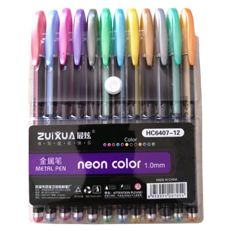 Glitter Gel Pen Set-Metallic Pastel Highlighter Marker Pen F0I0 Glitter Gel Pen Set-Metallic Pastel Highlighter Marker Pen F0I0
