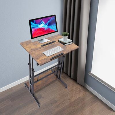 Mobilne biurko Regulowane biurko na laptopa z kółkami Domowe biuro Stolik na laptopa Wózek 4w1 Mobilne biurko stojące na laptopa Biurko komputerowe
