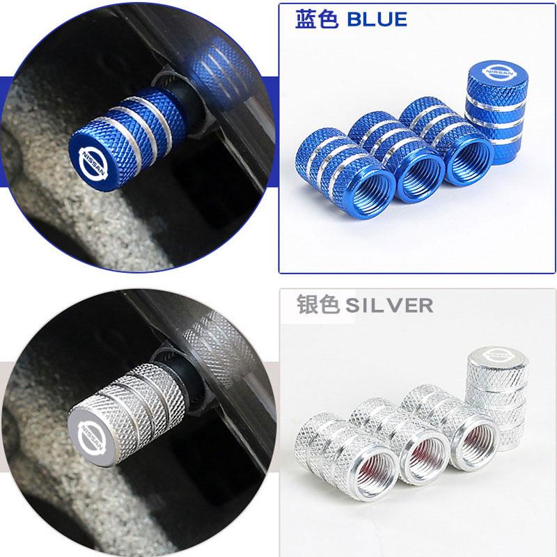 Car Tire Valve Stems Cap Wheel Stem Cap Sticker For Nissan 350z 370z Altima Armada Frontier Kicks Leaf Pulsar Qashqai Accessorie