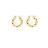 European and American INS titanium steel ring earrings K stainless steel inlaid with diamonds zircon type ears gypsy ins wind