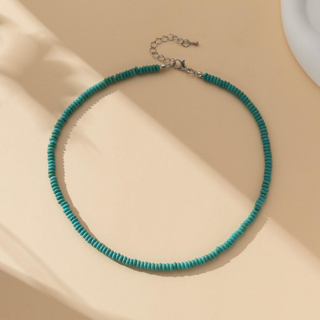 Style Ins Chic Turquoise Beaded Necklace For Women With Highend Aesthetic Appeal