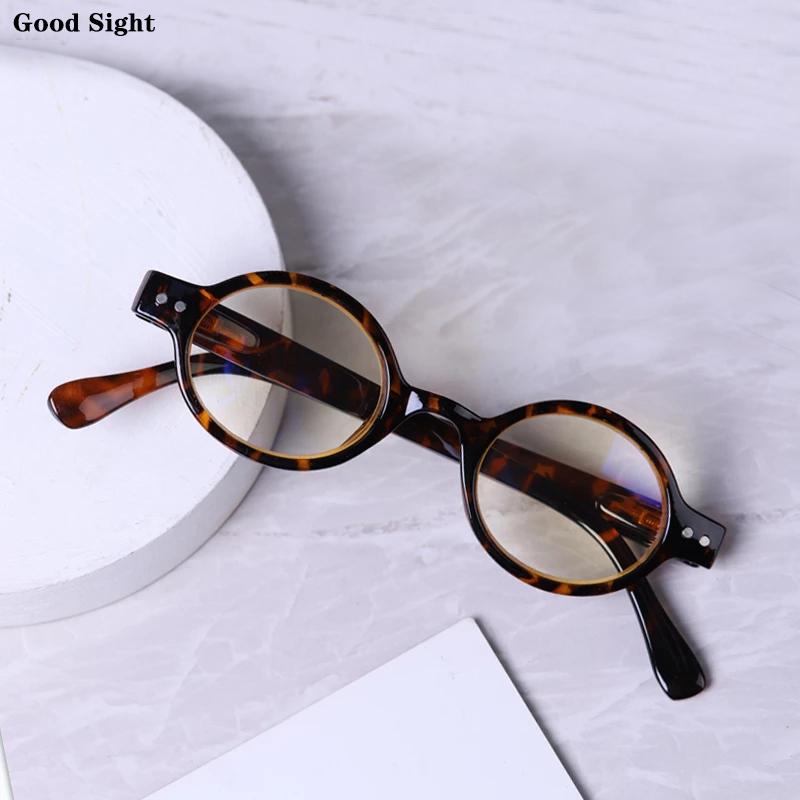 Female Reading Glasses Men Anti Blue Light Red Glasses Vintage Round Sight Eyeglasses Men No Dioptric Glasses +1.5+2
