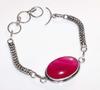 Most Beautiful Pink Botswana Agate 925 Silver Plated Bracelet 8.5" Trendy R2k90