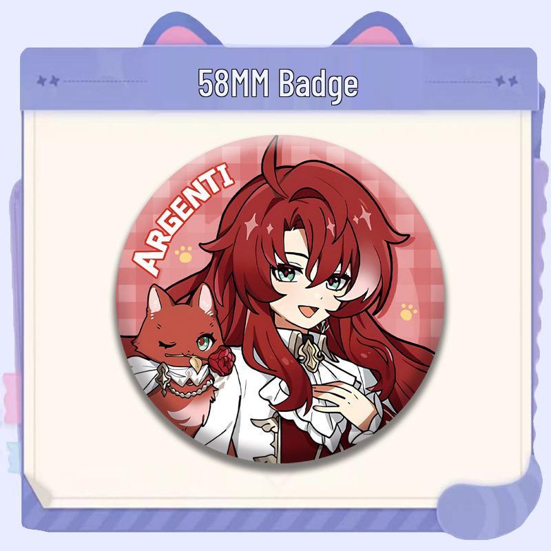Honkai: Star Rail Cat Series Badges - March 7th, Himeko, Dan Heng Merchandise