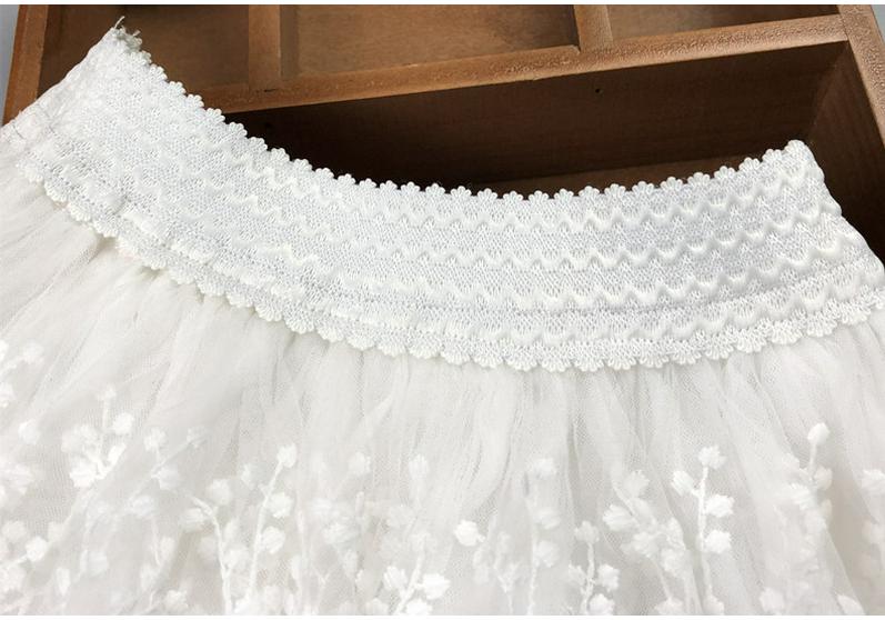 Girls' Lace Trim Short Skirt - Mesh Puffy Skirt for Toddlers & Kids