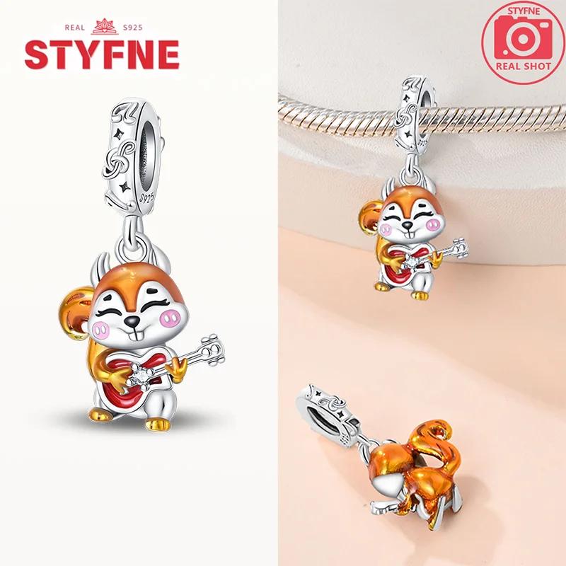 Genuine Copper Autumn Maple Leaf Squirrel Charm Beads Fit Genuine Original Bracelet Diy Premium Jewelry Gifts For Women Making