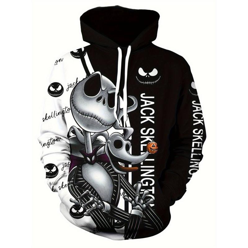 

3D Couple Hoodie - Matching His and Hers Printed Sweatshirts M чёрный