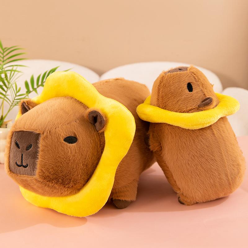 New Toast Capybara Doll Pillow Plush Toys Bee Kapibala Children's Rag Doll Doll