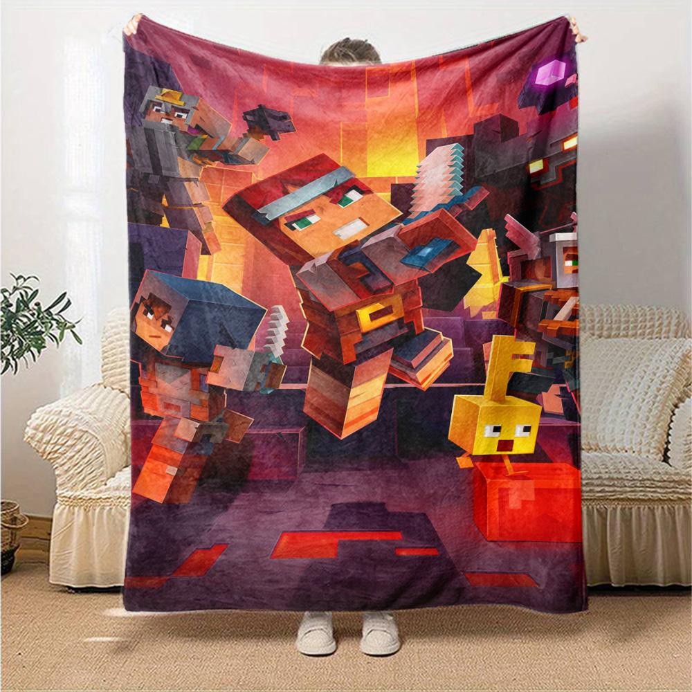 Minecraft Blanket Comfortable Perfect for Seaside Sofa Couch All-Season Use Modern Best Holiday Gift for Friends Family