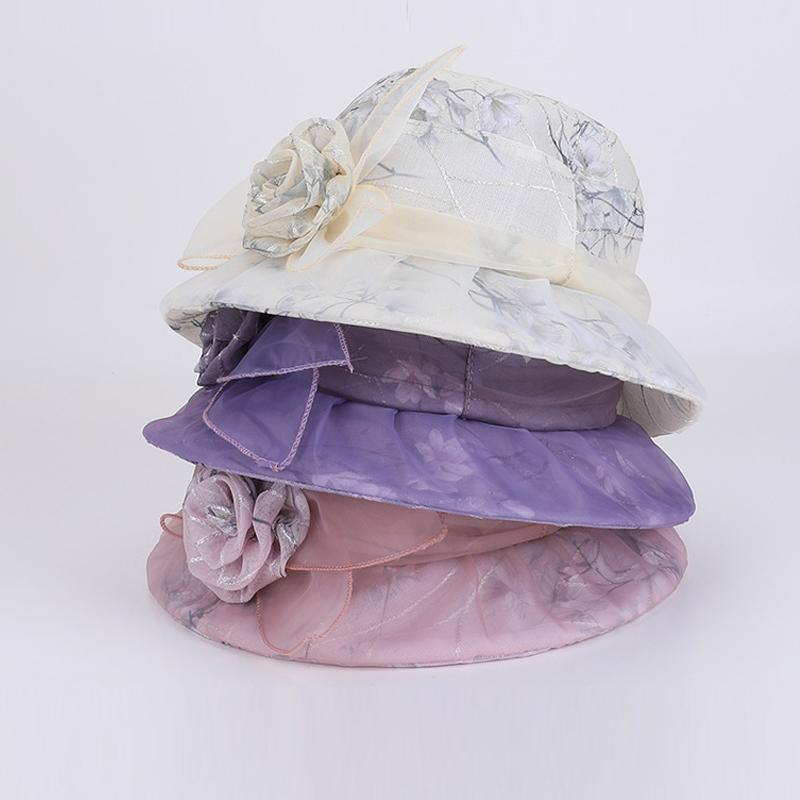 Summer Outdoor Sunscreen Hat Women's Mesh Large Brim Breathable Fisherman Hat Rose Mother Sunshade Basin Hat