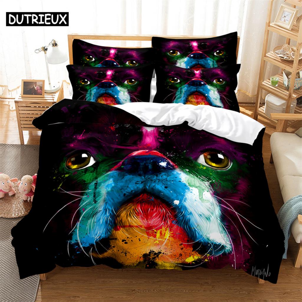 

Animals Bedding Set Duvet Cover Set 3d Bedding Digital Printing Bed Linen Queen Size Bedding Set Fashion Design (135x200cm)&set