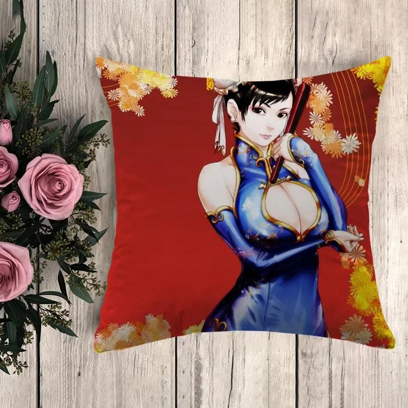 

Аниме Подушка Чун-ли Декоративная Наволочка Чехол для Подушки x Украшение для Автомобиля Осенний Декор Наволочки для Подушек x 30x30cm чёрный