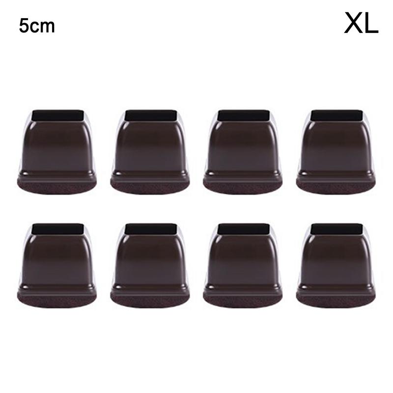 8pcs Chair Leg Covers Silicone Felt Bottom Anti-slip Table Legs Mats Elastic Soft Furniture Foot Protector Pads Floor Protection