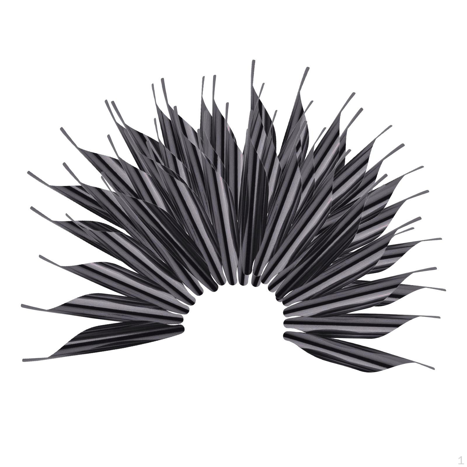 

50 Pieces Durable 1.8 Fletch Fletcher DIY Fin Vanes Pen with Double And Storage Box Black
