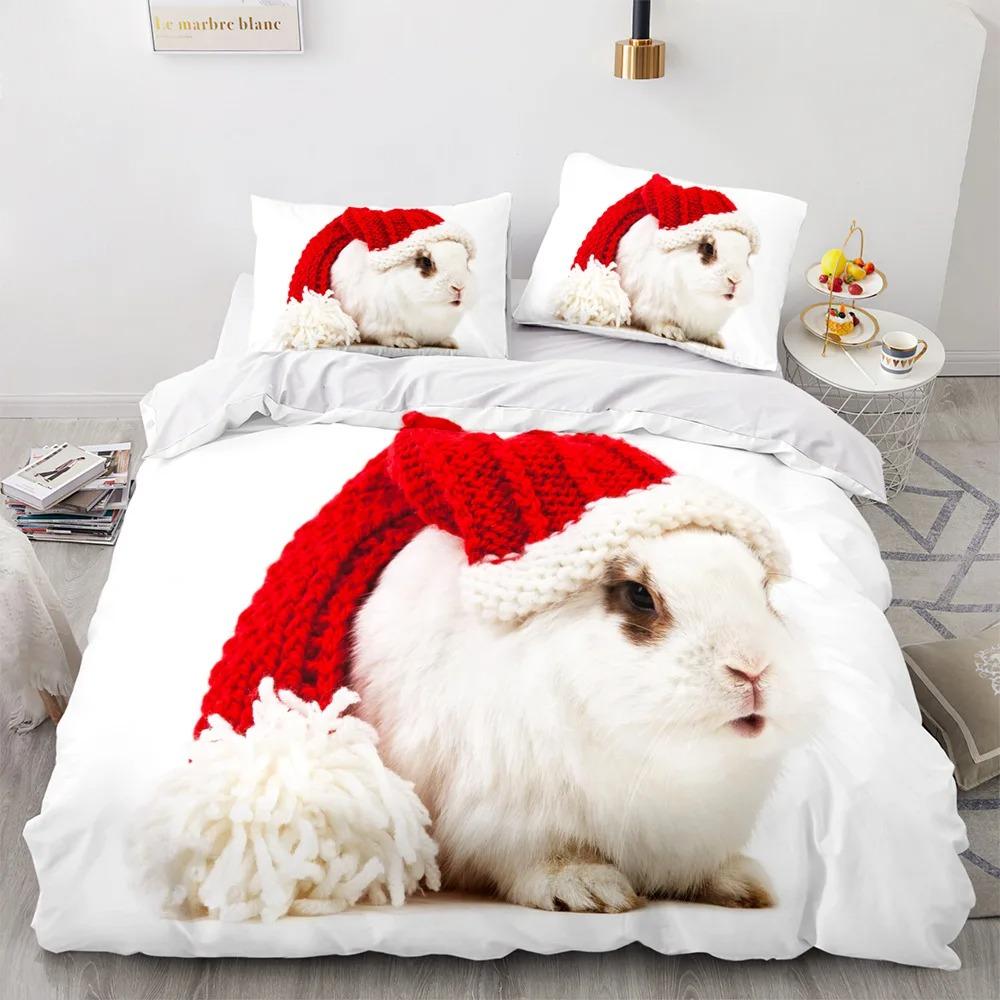 Unicorn Cat King Queen Duvet Cover Pink Kawaii Cartoon Kitty Bedding Set Magical Animal 2-3pcs Soft Quilt Cover for Kids Girls