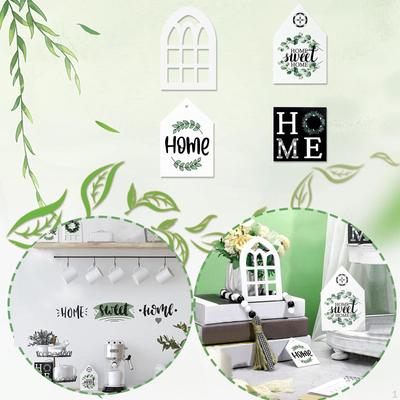Colorful Wooden Tiered Tray Decor Farmhouse Cutting Broad Items Standing Plaque Decorations for