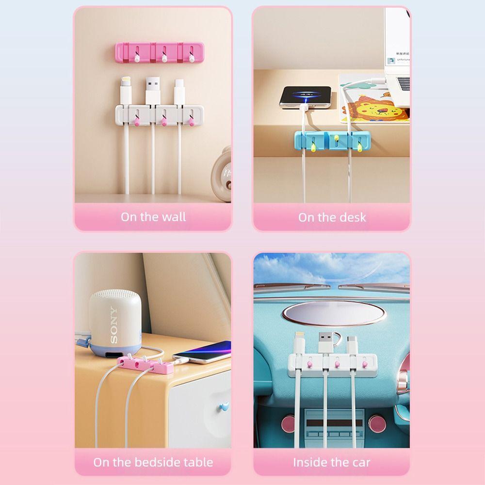 Portable Cable Organizer Wall-mounted Plug Holders New Charging Cable Storage Hook