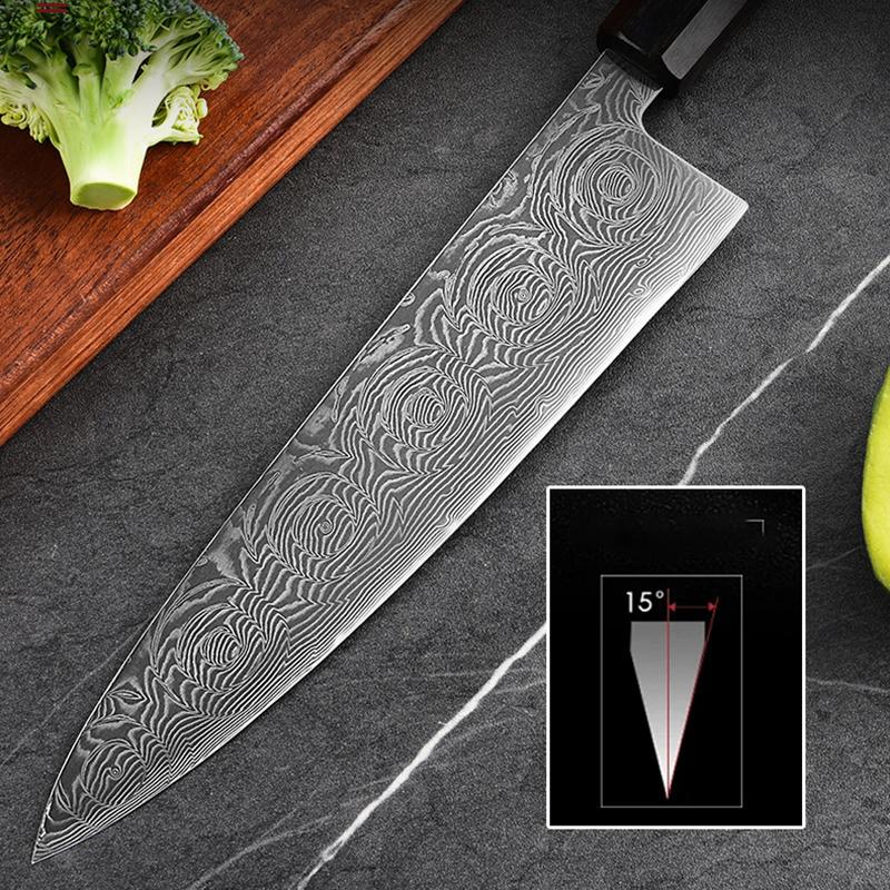 8.5 Chef Knife 67-layers Damascus VG10 Steel Blade Sharp Gyutou Cleaver Slicing Japanese Kitchen Knife Wood Handle Cooking Tools
